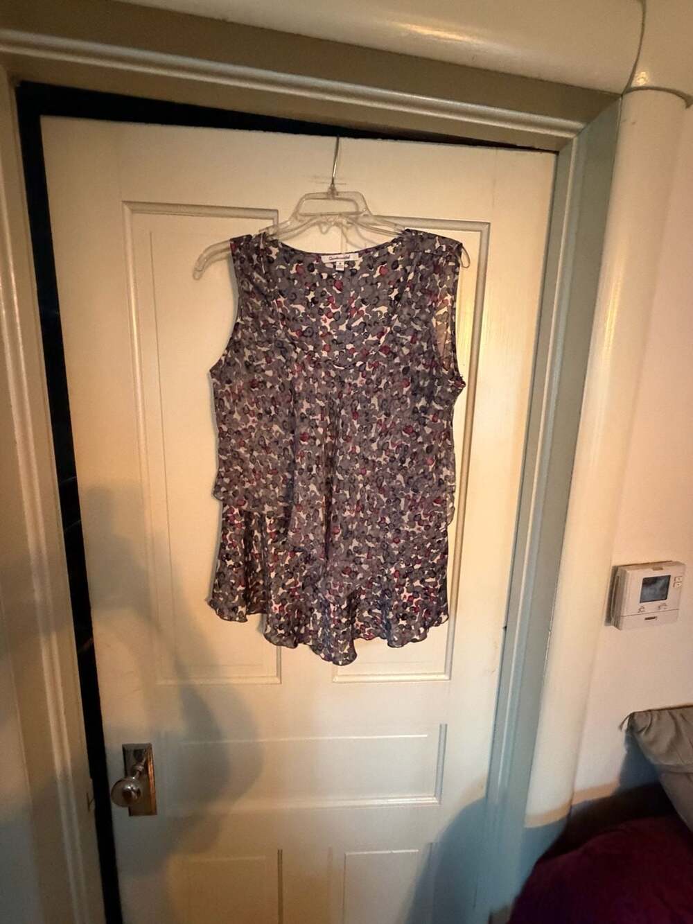 Quintessential Sleeveless Tiered Floral Blouse Top Size M